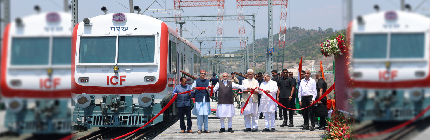PM inaugurates Chenab Bridge and visits Bridge Deck, in Jammu and Kashmir