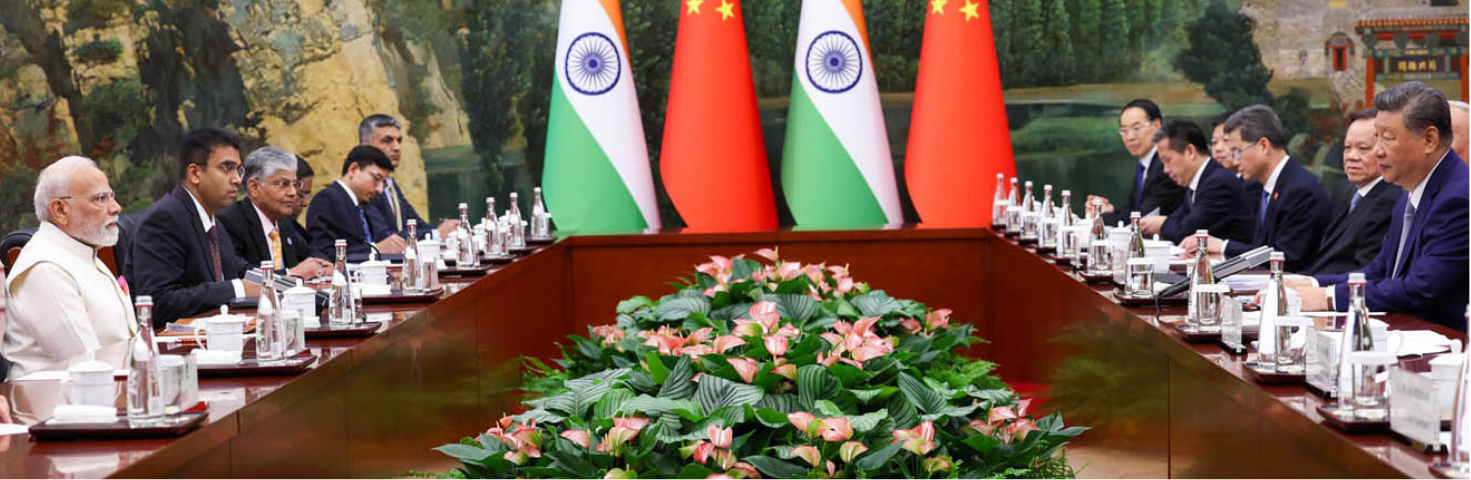 प्रधानमंत्री ने चीन के तियानजिन में चीन के राष्ट्रपति श्री शी जिनपिंग से मुलाकात की