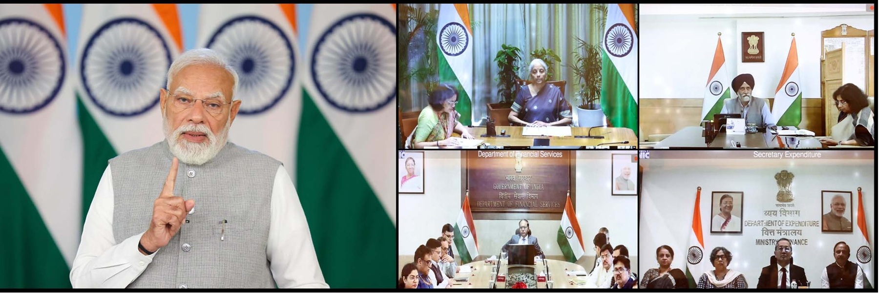 प्रधानमंत्री वीडियो कॉन्फ्रेंसिंग के माध्यम से "विकसित भारत के लिए प्रौद्योगिकी, सुधार और वित्त" विषय पर आयोजित बजट पश्चात वेबिनार को संबोधित कर रहे हैं।