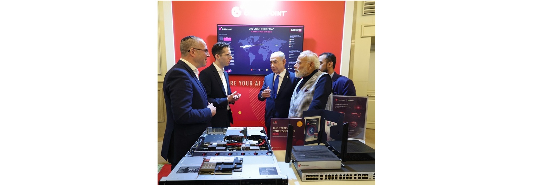 PM visits an exhibition showcase of ‘Top Israeli Technologies’ at Tel Aviv, in Israel.