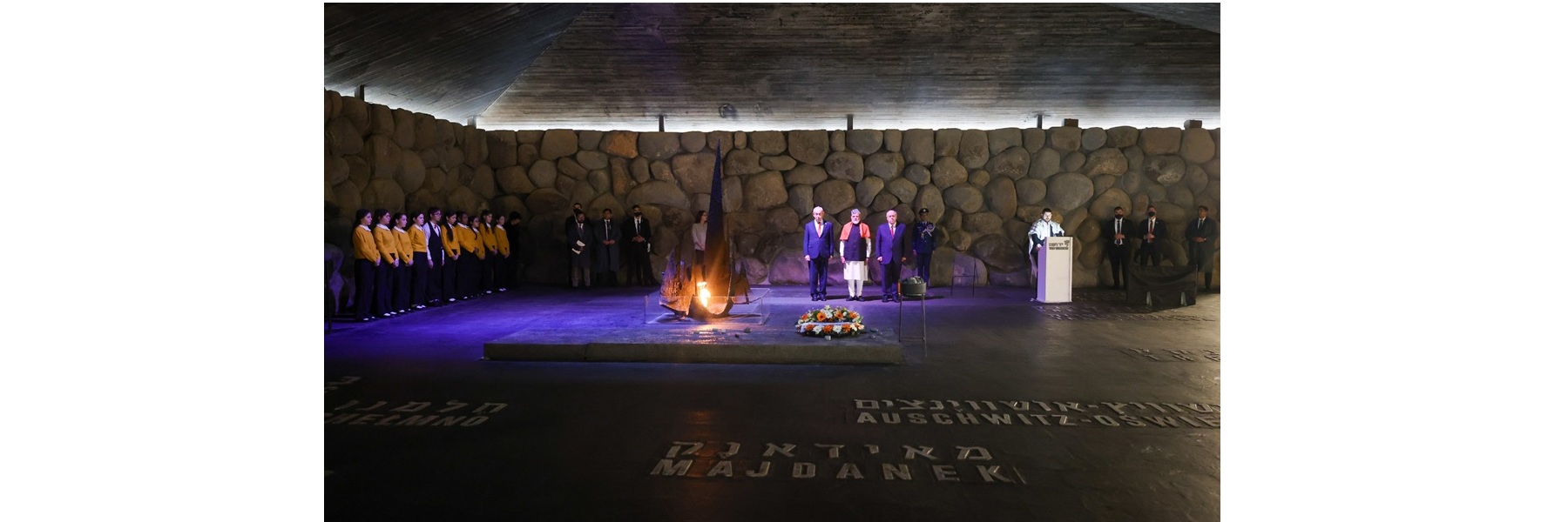 PM paid tribute to the victims of the Holocaust at Yad Vashem the World Holocaust Remembrance Centre at Jerusalem, in Israel.