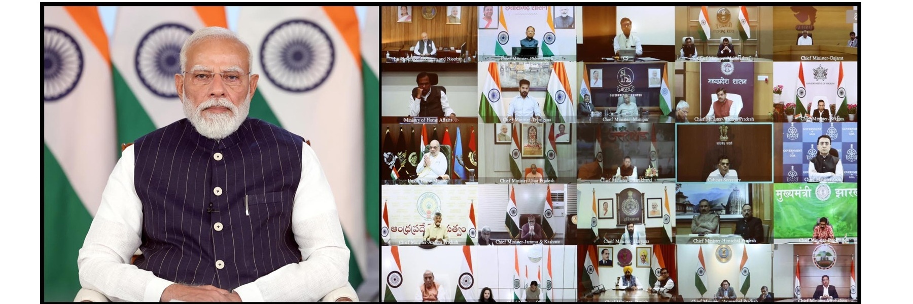 प्रधानमंत्री ने पश्चिम एशिया संकट की उभरती स्थिति के मद्देनज़र तैयारियों की समीक्षा के लिए वीडियो कॉन्फ्रेंसिंग के माध्यम से मुख्यमंत्रियों के साथ बातचीत की।