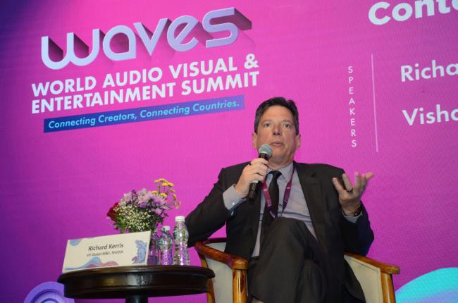 Mr. Richard Kerris, VP, NVIDIA elaborate about the role of AI in the future of content creation at Mumbai, in Maharashtra on May 01, 2025.