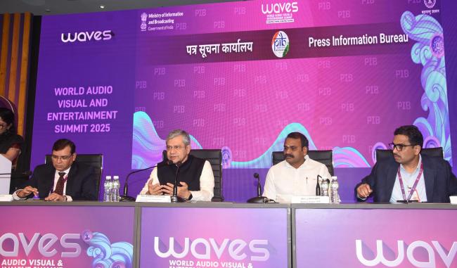 At WAVES2025 in Mumbai, IICT launched AVGC-XR collaborations with global leaders. Ministers Ashwini Vaishnaw, Dr. L. Murugan, and officials Sanjay Jaju and Dhirendra Ojha attended the event.	