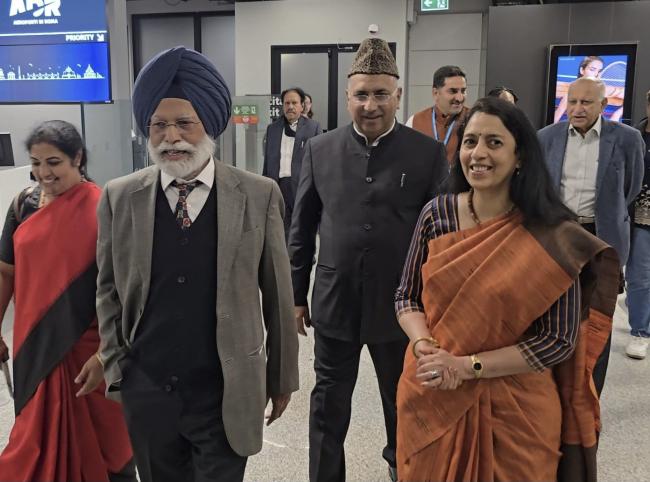 All Party delegation led by Shri Ravi Shankar Prasad, MP, arrived in Rome. They were received by Ambassador Vani Rao.