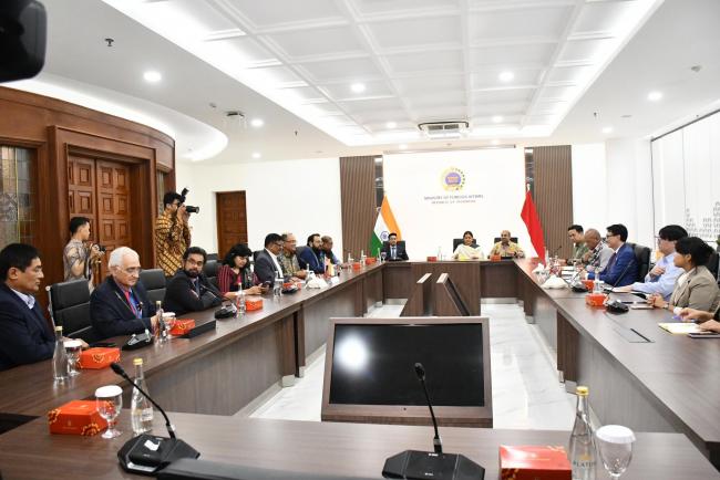 The All-Party Parliamentary Delegation, led by MP Mr. Sanjay Kumar Jha met Mr. Arief Havas Oegroseno, Vice Minister of Foreign Affairs of Indonesia.