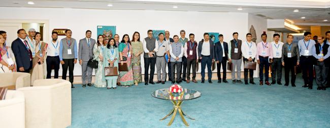 The Secretary, Ministry of Information & Broadcasting, Shri Sanjay Jaju in a group photograph during the inauguration of National Conference with States/UTs I&PR Secretaries organised by Ministry of Information and Broadcasting at Vigyan Bhawan, in New Delhi on August 05, 2025.