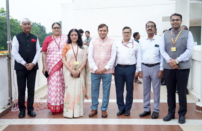 The Principal Director General, Press Information Bureau, Shri Dhirendra Ojha hoisting the National Flag (Tiranga) on the occasion of 79th Independence Day celebrations at National Media Centre, in New Delhi on August 15, 2025.