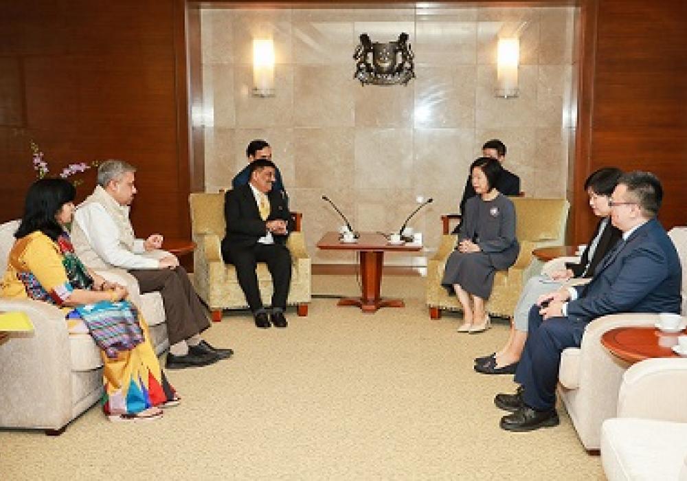 All Party Parliamentary Delegation led by Shri Sanjay Kumar Jha called on Ms Sim Ann, Senior Minister of State for Foreign Affairs and Home Affairs of Singapore.