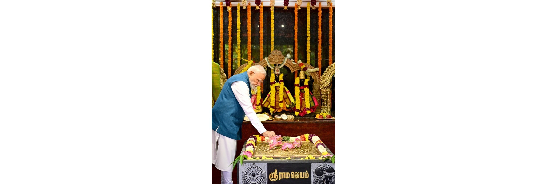 PM performs Darshan and Pooja at the Jalakandeswarar Temple, in Chennai, Tamil Nadu