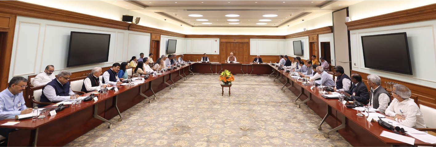 PM chaired a high-level meeting with Secretaries of various Ministries and Departments of the Government of India, in New Delhi