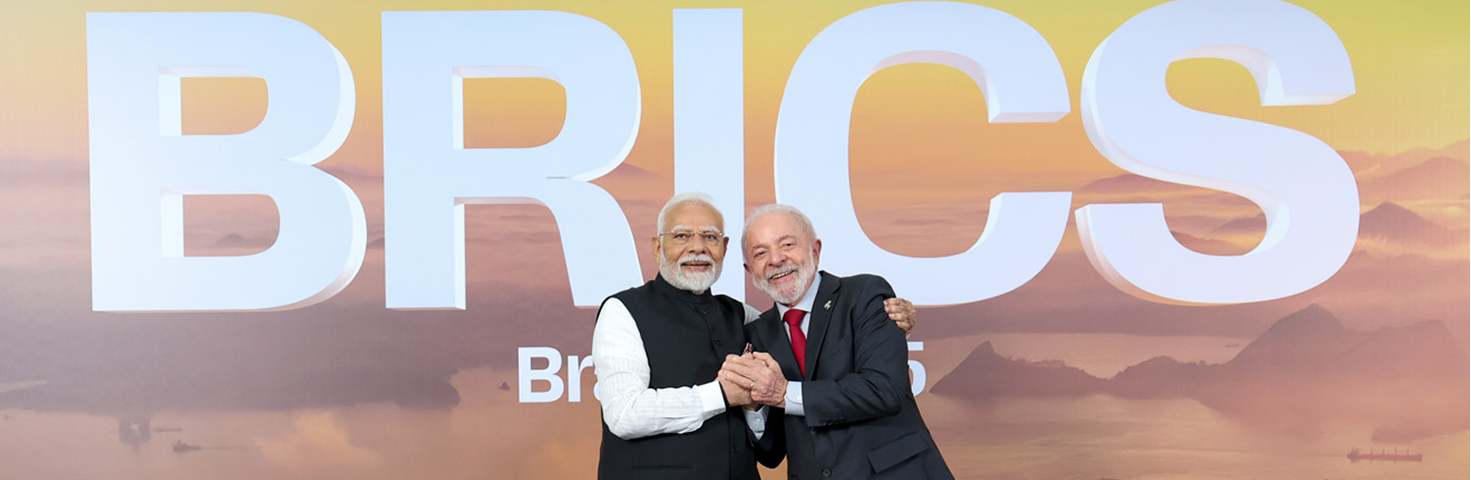 PM meets the President of Brazil, Mr. Luiz Inacio Lula da Silva on the sidelines of the 17th BRICS Summit in Rio de Janeiro, Brazil