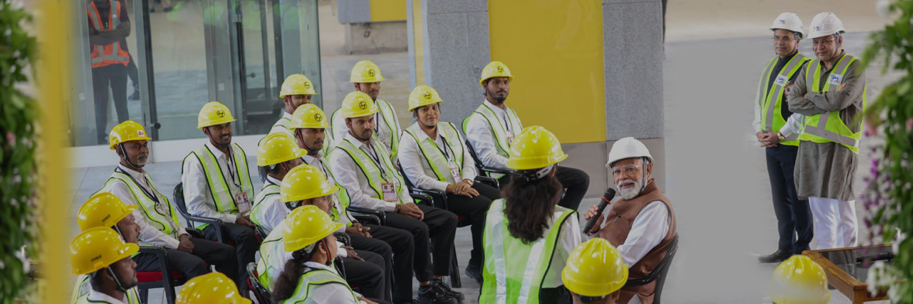 PM visits Bullet Train Station at Surat, in Gujarat