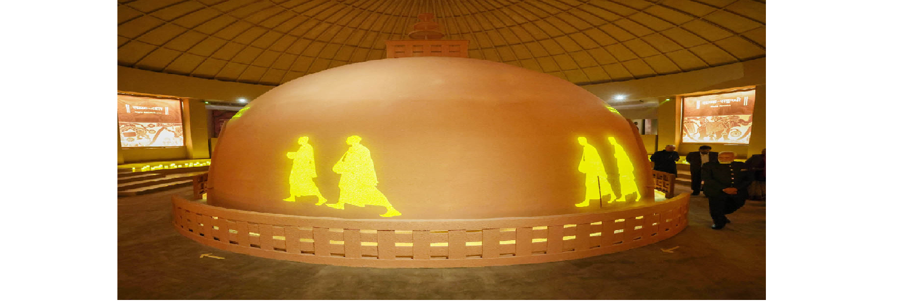 PM walks through the exhibition titled ‘The Light and the Lotus Relics of the Awakened One’ at the Rai Pithora Cultural Complex, in New Delhi