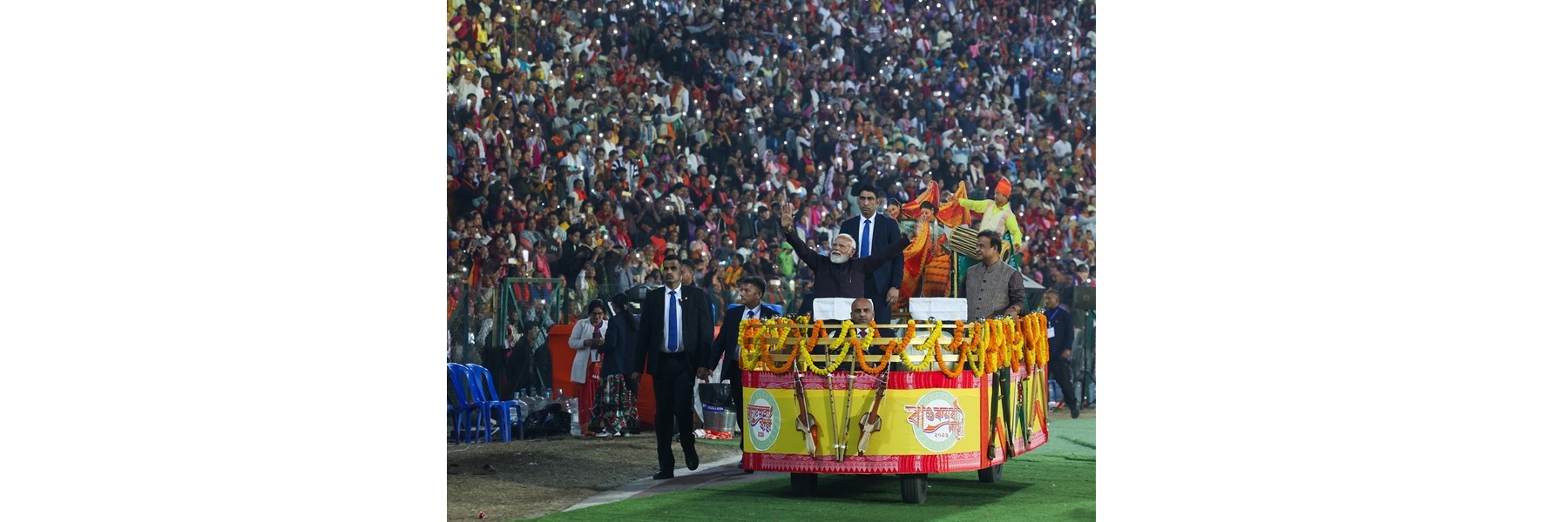 PM participates in “Bagurumba Dwhou 2026”, a historic cultural event celebrating the rich heritage of the Bodo community at Sarusajai stadium (Guwahati), in Assam 