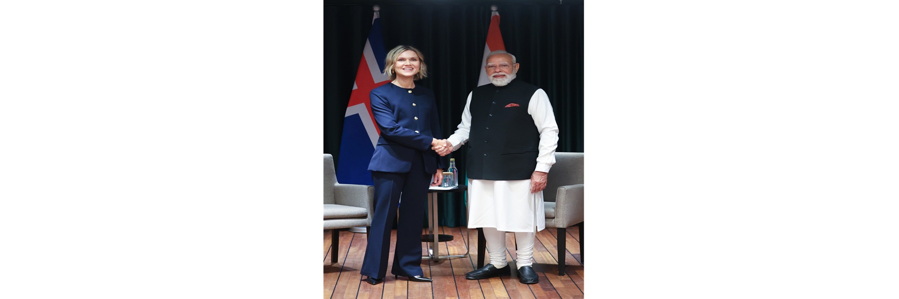 प्रधानमंत्री ने ओस्लो, नॉर्वे में आइसलैंड के प्रधान मंत्री क्रिस्ट्रुन एमजोल फ्रॉस्टडॉटिर के साथ द्विपक्षीय बैठक की