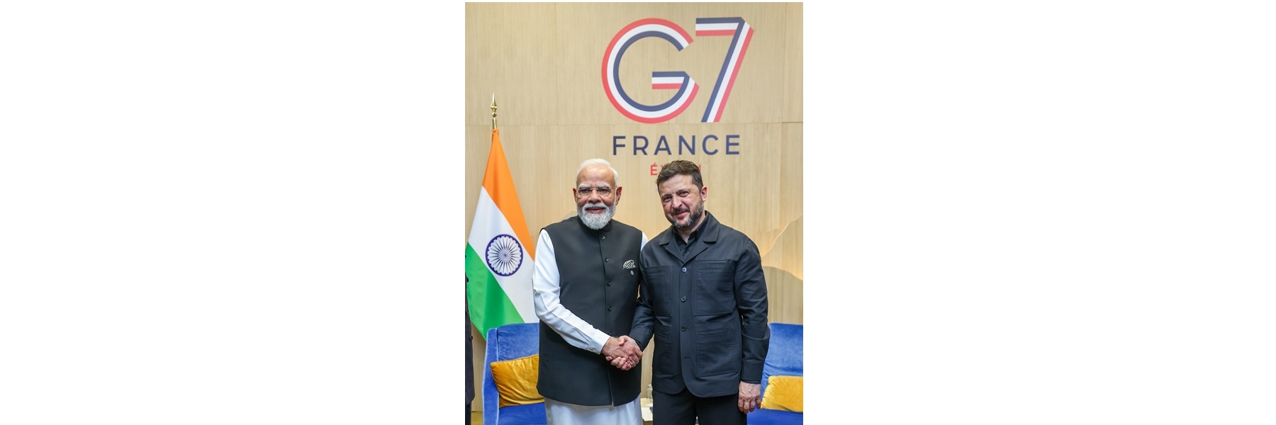 प्रधानमंत्री ने फ्रांस के एवियन में G7 समिट-2026 के दौरान यूक्रेन के राष्ट्रपति श्री वोलोडिमिर ज़ेलेंस्की के साथ द्विपक्षीय बैठक की।