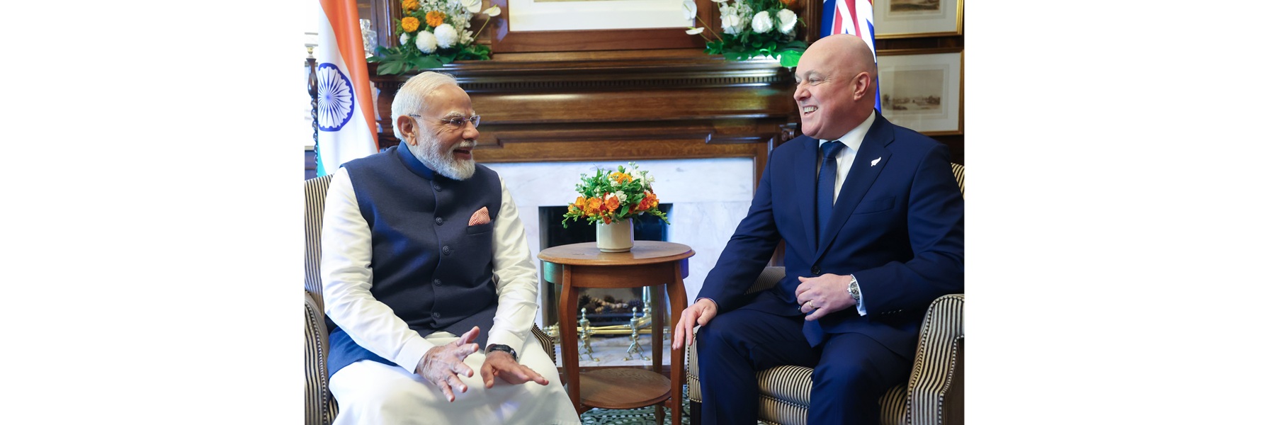 प्रधानमंत्री ने न्यूजीलैंड के प्रधानमंत्री श्री क्रिस्टोफर लक्सन के साथ ऑकलैंड, न्यूजीलैंड में द्विपक्षीय वार्ता की