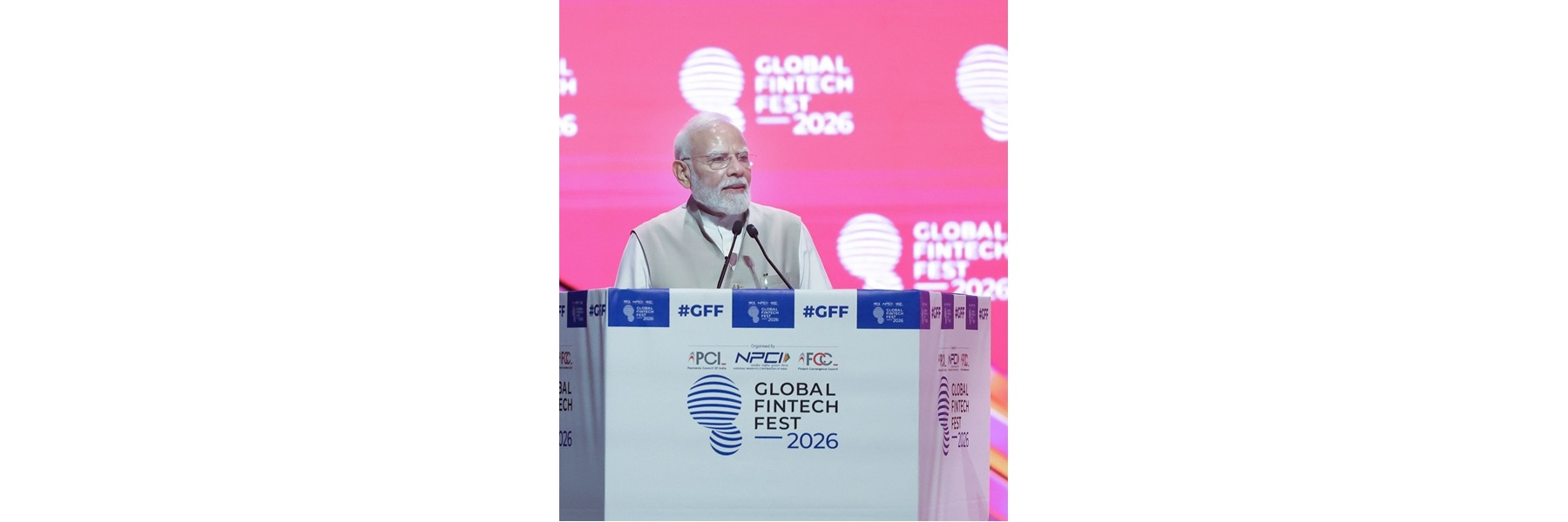 प्रधानमंत्री महाराष्ट्र के मुंबई में ग्लोबल फिनटेक फेस्ट (जीएफएफ) 2026 को संबोधित कर रहे हैं।
